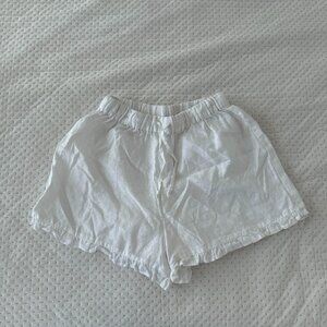 ARITZIA WILFRED WHITE ORGANIC LINEN SHORTS XS